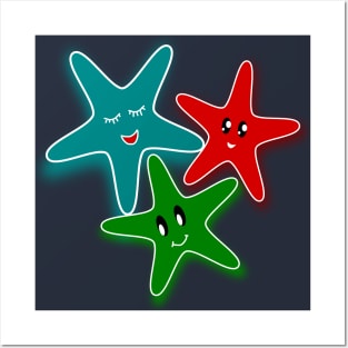 Colourful starfish Posters and Art